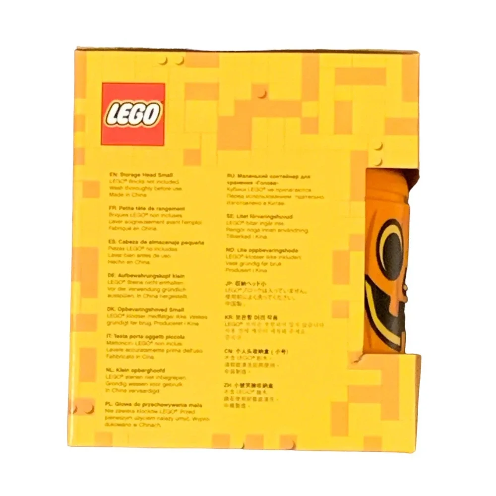 LEGO Halloween Pumpkin Jack-O-Lantern SMALL Head Orange Black Storage Container